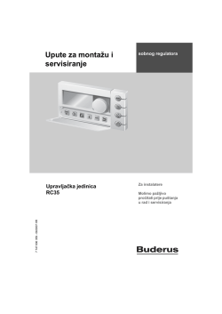 Upute za montažu i servisiranje