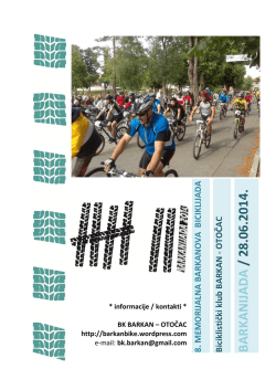 raspis barkanijade 2014 - BICIKLISTIČKI KLUB BARKAN