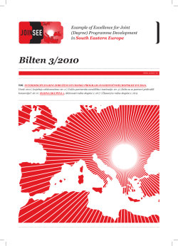 Bilten 3/2010 - at Joint Degree