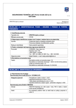 SIGURNOSNO-TEHNIČKI LIST Prema Uredbi (EZ-a) br