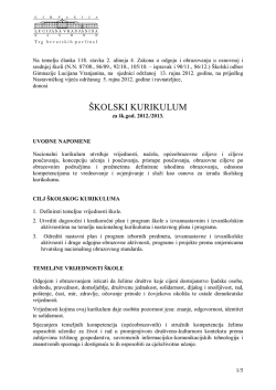 &Scaron;KOLSKI KURIKULUM