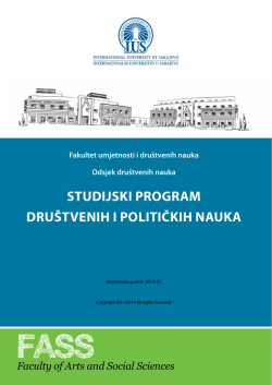 Dru&scaron;tvene i političke nauke - International University of Sarajevo
