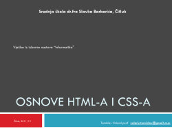 OSNOVE HTML-a