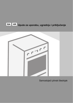 Upute za uporabu, ugradnju i priključenje