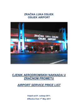 Cjenici - Zračna Luka Osijek