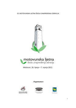 Program 19. Motovunske ljetne škole unapređenja zdravlja