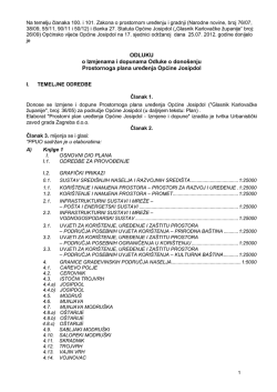 Odluka o izmjenama i dopunama Odluke o dono&scaron;enju