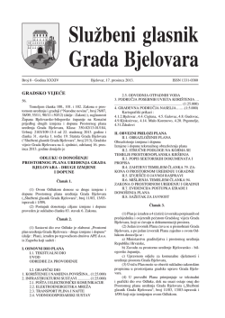 Službeni glasnik Grada Bjelovara br. 8/2013