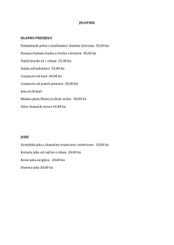 JELOVNIK HLADNO PREDJELO Dalmatinski pr&scaron;ut