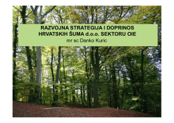 Razvojna strategija i doprinos Hrvatskih &scaron;uma d.o.o. sektoru OIE