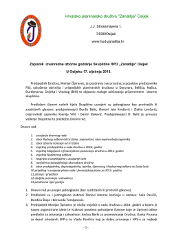 Izvje&scaron;ću - hpd zanatlija