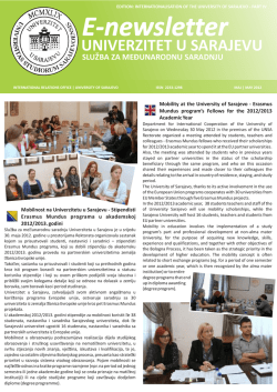 IRO UNSA E-newsletter May 2012 - JoinEU-SEE