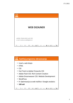 01. Uvod u Web dizajn