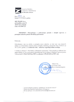 Broj: /l4 - Zzfmr Dr Miroslav Zotovic Banja Luka