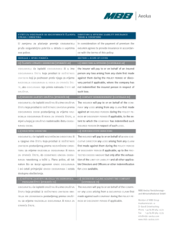 D&O policy wording for Croatia [HR/EN]