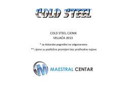 COLD STEEL CJENIK VELJAČA 2013