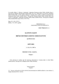 KAZNENI ZAKON BRČKO DISTRIKTA BiH