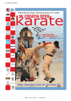 14. CROATIA OPEN - Karate zveza Slovenije