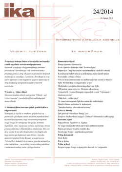 24 - 18.06.2014 - Hrvatska biskupska konferencija