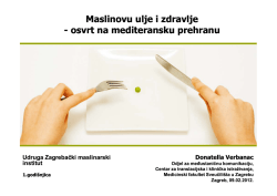 Maslinovo ulje i zdravlje - Maslinarski Institut Zagreb