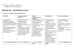 program &ndash; komercijalist - trgovačka &scaron;kola zagreb