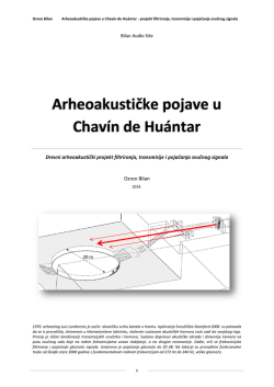 Arheoakustičke pojave u Chav&iacute;n de Hu&aacute;ntar - projekt