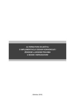 alternativni izvje&scaron;taj o implementaciji cedaw