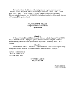 Akti sa 2. sjednice Općinskog Vijeća
