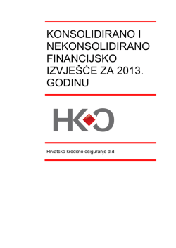 Financijsko izvje&scaron;će za 2013. godinu