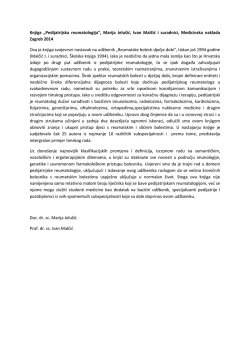 Knjiga &bdquo;Pedijatrijska reumatologija&ldquo;, Marija Jelu&scaron;ić, Ivan Malčić i