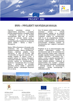 IRRI &ndash; PROJEKT NAVODNJAVANJA