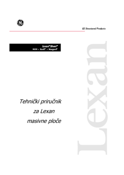 Tehnička uputstva za masivne Lexan polikarbonatne ploče