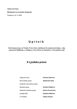 Odgovor - Socijalistička Narodna Partija Crne Gore