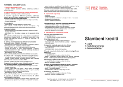 POTREBNA DOKUMENTACIJA - PBZ Stambena &scaron;tedionica