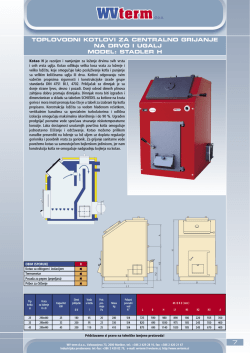 toplovodni kotlovi za centralno grijanje na drvo i ugalj model: stadler h