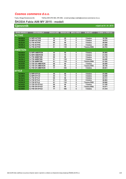Cjenovnik - Cosmos Commerce Tuzla