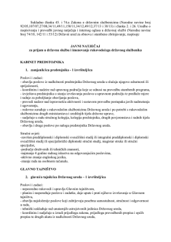 Javni natječaj - Državni ured za obnovu i stambeno zbrinjavanje