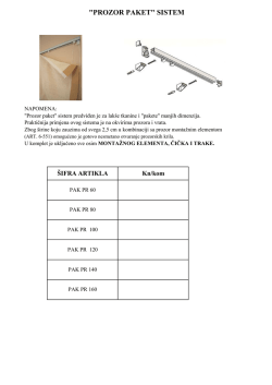 "PROZOR PAKET" SISTEM