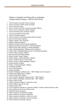 Ispitna pitanja - Akademija Oxford
