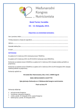 Hotel Turist, Varaždin 10. &ndash; 12. listopada, 2014.