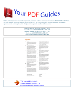 Upute za uporabu SIEMENS GIGASET A120