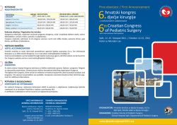 hrvatski kongres dječje kirurgije 6thCroatian Congress of
