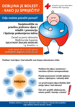 Letak savjetovali&scaron;ta za pravilnu prehranu djece