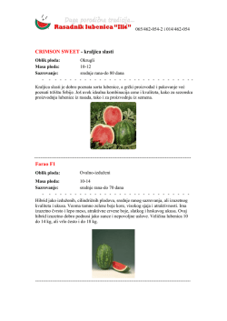 Farao F1 CRIMSON SWEET - kraljica slasti