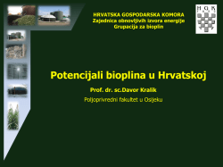 Potencijali bioplina u Hrvatskoj
