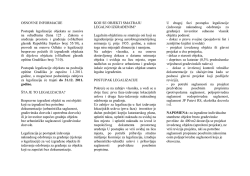 OSNOVNE INFORMACIJE Postupak legalizacije
