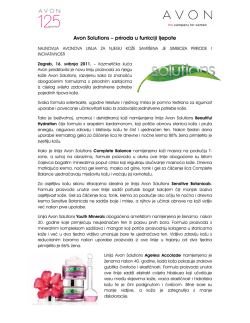 Avon Solutions – priroda u funkciji ljepote
