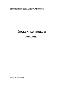 Sadržaj - Strukovna &scaron;kola Vice Vlatkovića Zadar