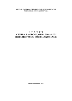 Statut COOR Podravsko sunce