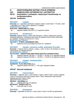 G GENITOURINARNI SISTEM I POLNI HORMONI G01